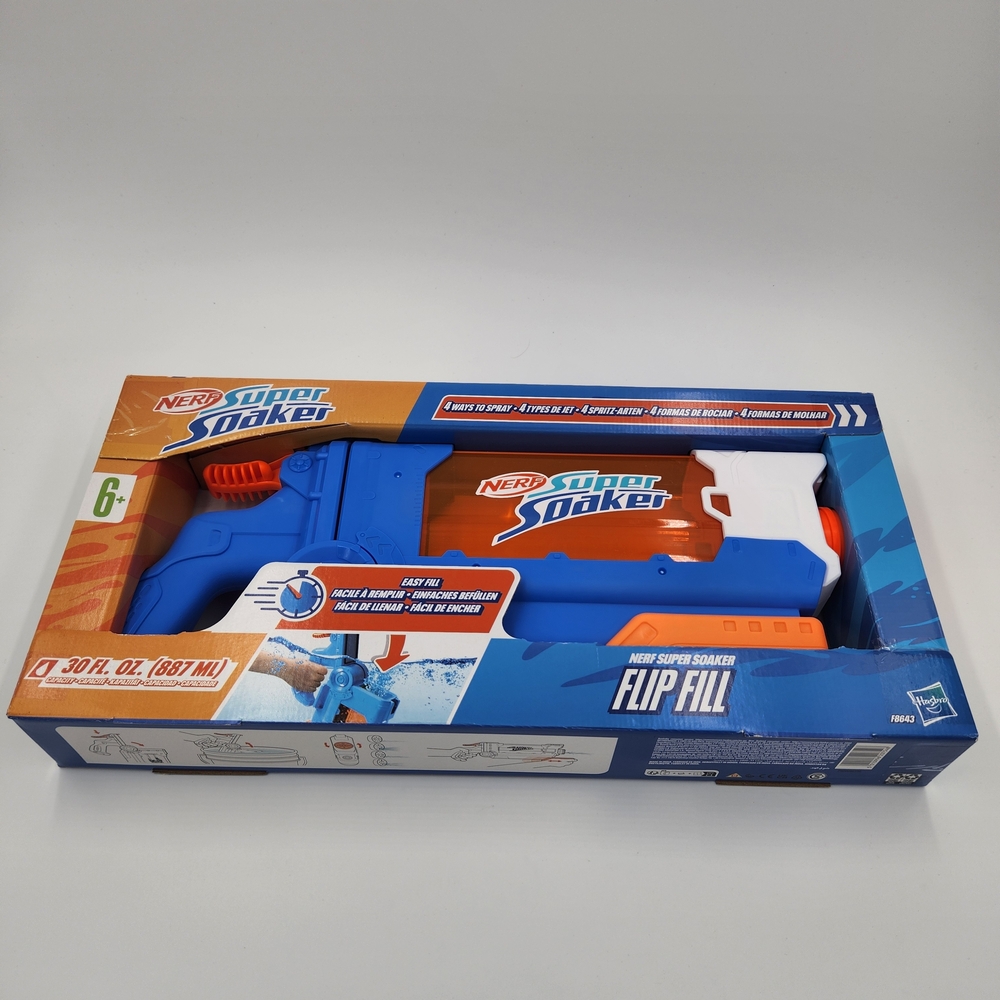 NERF Super Soaker Flip Fill Water Blaster - Blue and Orange - Picture 11 of 12